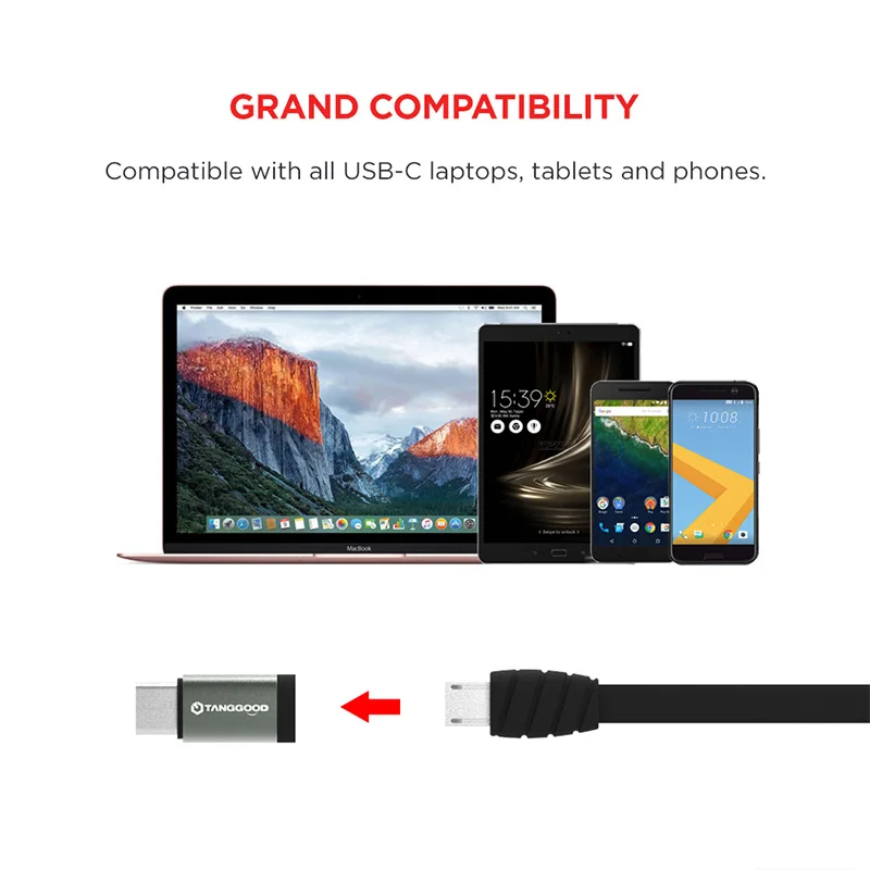 TANGGOOD Тип usb C Блок адаптеров 3 Микро флеш накопитель USB с гнездовым Мужской