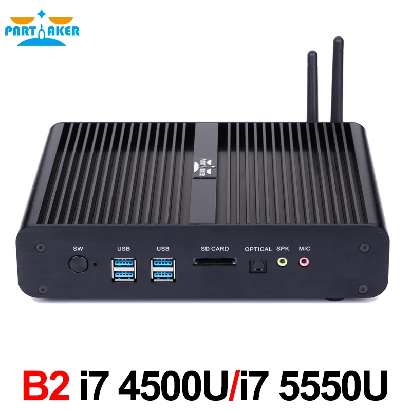 Мини ПК i7 бродуэлл U 5500U процессор безвентиляторный мини компьютер Поддержка Windows