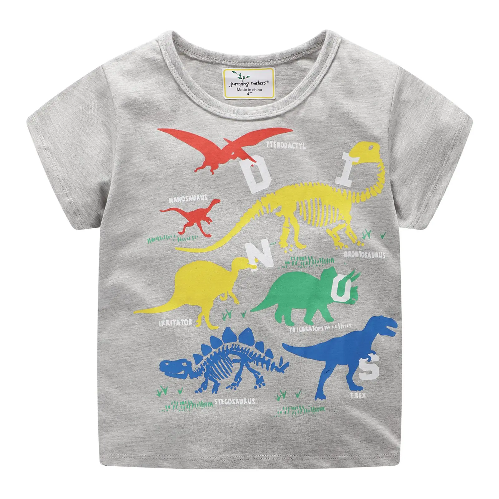 

2019 dinosaur T-shirt Fashion print tshirts for boys Cotton Tops Tees For Boy Regular O-Neck kids short sleeve Summer t shirt