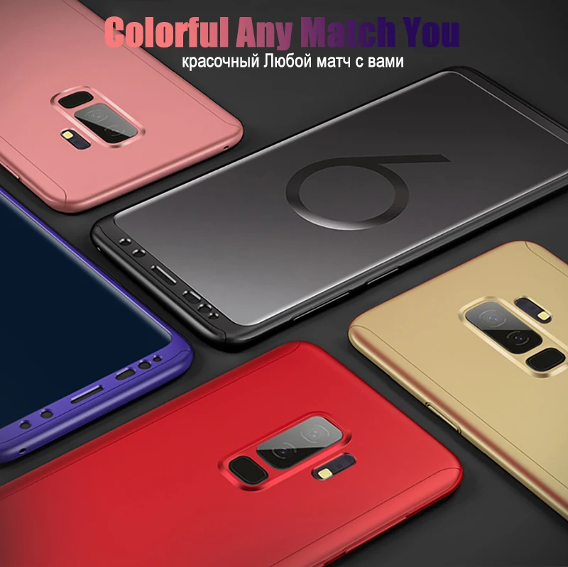 For Samsung Galaxy S9 S8 Plus Note 8 9 Case 360 Full Protective Cover S10 e S7 Edge Screen Protector Cases |
