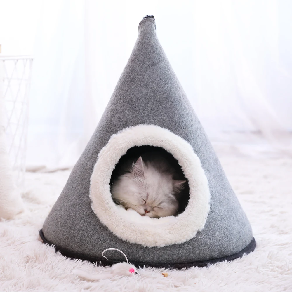 HOOPET Pet кошка кровать щенок питомник дом спальный мешок теплое гнездо высокое
