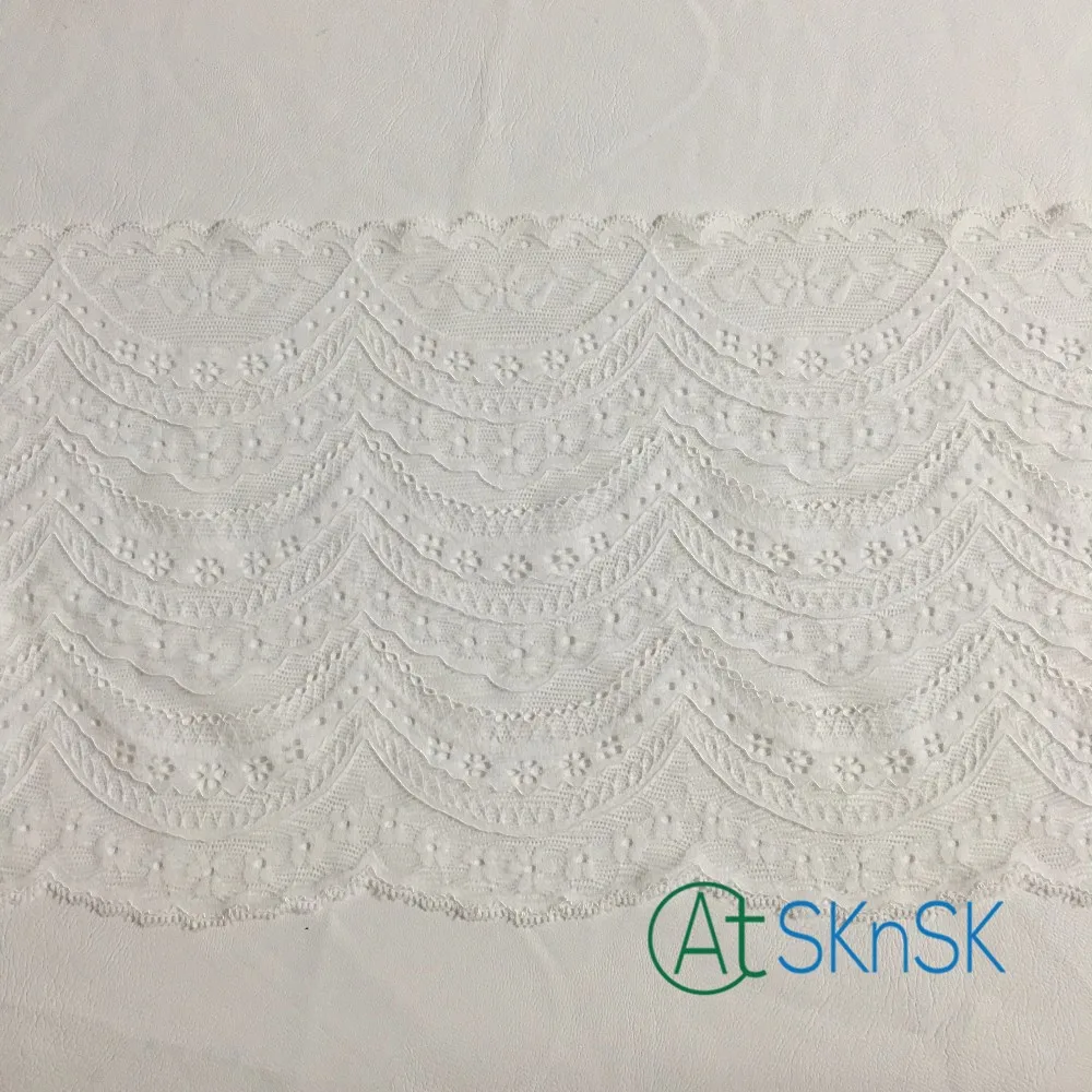 

200yards/ lot Eyelash Lace Fabric 20cm DIY Decorative High Quality Soft Off Nylon Eyelash Lace Trim Wedding Dress Fabric DHL
