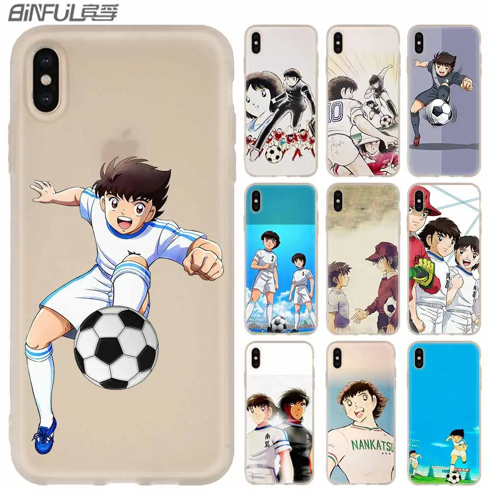 

Soft Cover Case FOR iPhone 13 11 12 Pro X XS Max XR 8 7 6 Plus SE 2020 Mini Coque Captain Tsubasa Ozora Genzo Football 2020