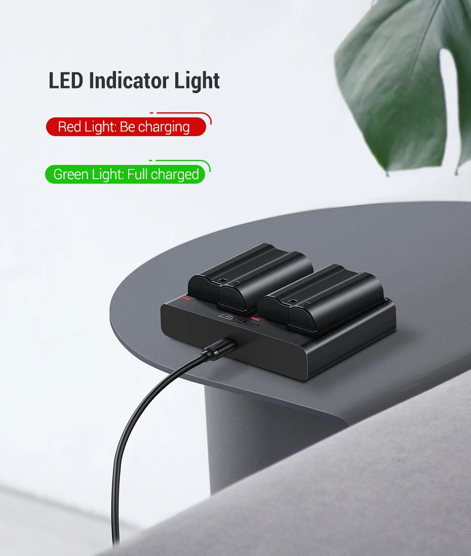 Ugreen EN-EL15 Камера Батарея 1900mAh для Nikon EN EL15 D610 D750 D800E D810 D810A D850 D7500 D7200 D7100 D7000 Камера батареи