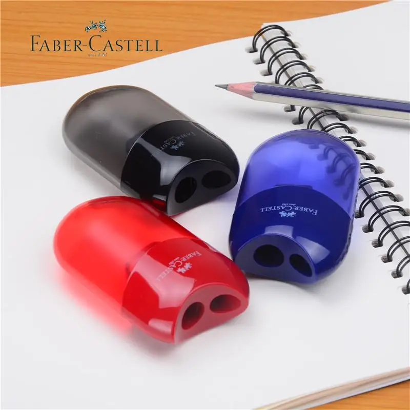Мини точилка для карандашей Faber Castell 2 шт./лот двойное отверстие с контейнером