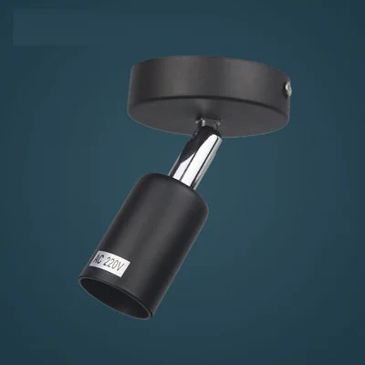 black ceilling base Star wish E27 светильник для дорожки с регулировкой направления рельсовый Точечный светильник s потолочный светильник для дорожки светодиодный 110 В 220 В - Испускаемый цвет: black ceilling base