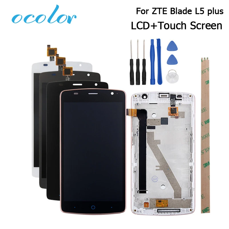 Ocolor для zte Blade L5 Plus ЖК-дисплей+ сенсорный экран+ рамка дигитайзер сборка запасная часть для zte Blade L5 Plus+ Инструменты