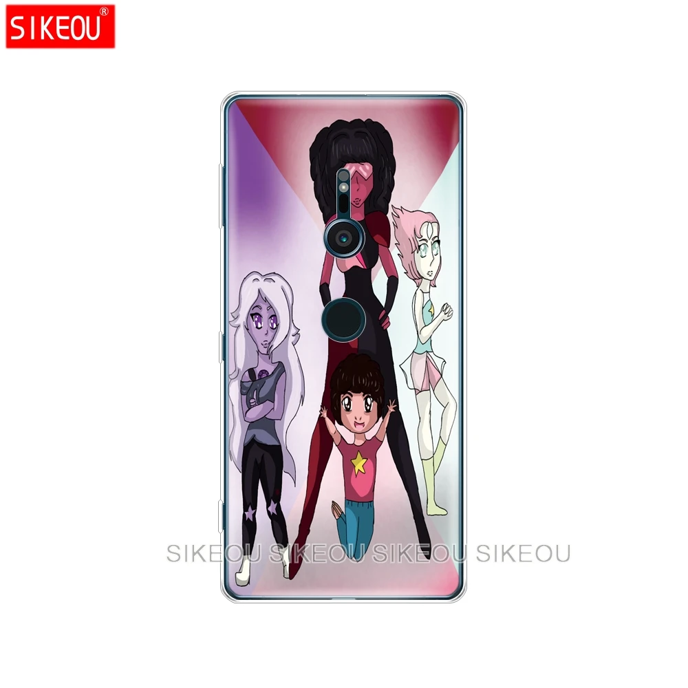 Силиконовый чехол для телефона sony xperia XA1 XA2 ULTRA PLUS L1 L2 XZ1 XZ2 compact XZ PREMIUM crystal gems steven