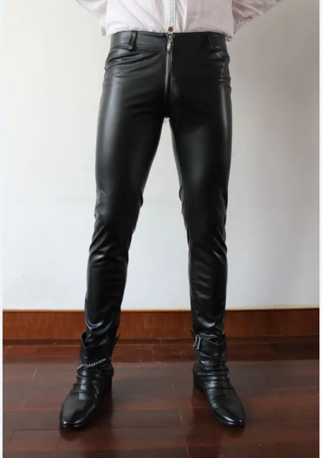 28 36! Мужские кожаные брюки новинка 2018|male leather pants|leather trousers mentrousers men |