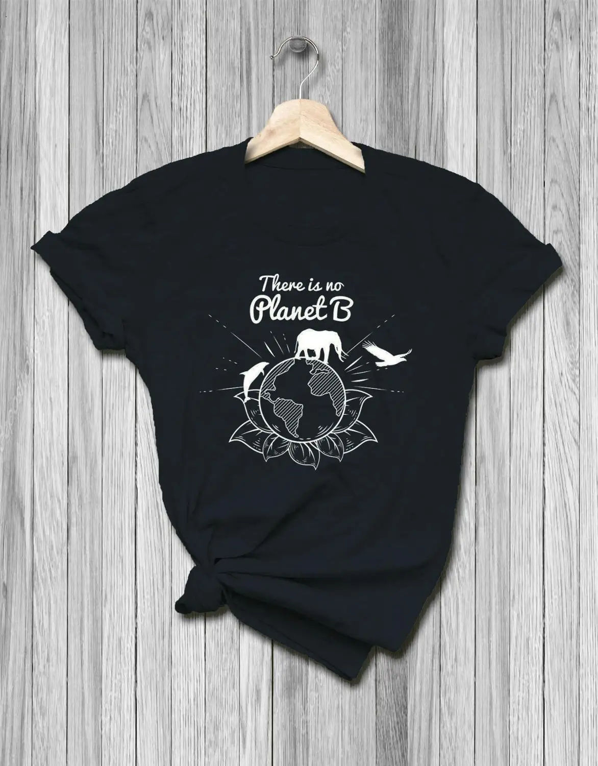 Футболка унисекс без планеты B винтажная хлопковая рубашка с графическим принтом