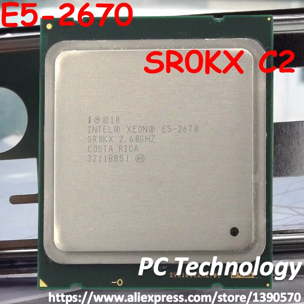 Процессор Intel Xeon E5 2 60 SROKX C2 LGA2011 оригинальный процессор с частотой 20 м 2670 ГГц 8 00 ГТ/с