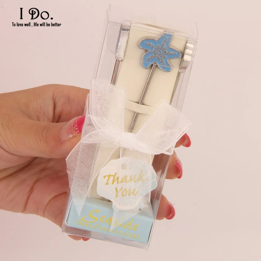 Бесплатная доставка пляжные вилки для фруктов свадебные сувениры и подарки