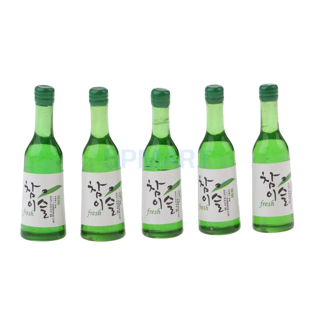 MagiDeal 5 шт. 1/12 масштаб Shochu бутылки модели продуктов для кукольного домика кухни