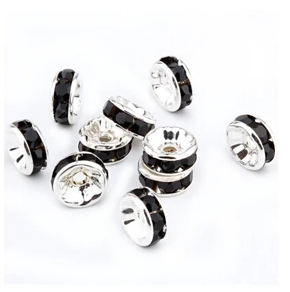 8 мм Металл Кристалл Rondelle 17 цветов на выбор 200 шт. бисера для изготовления