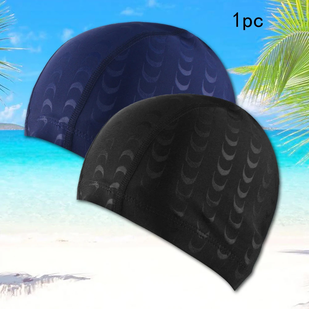Lightweight Breathable Solid For Men Pool Sports Adult Fashion Elastic Protection Hat Waterproof Swimming Cap Beach | Спорт и