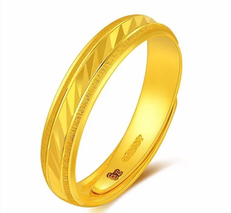 999 24k кольцо из желтого золота/унисекс Lucky Love/Размер США: 4 12/4 2 г|ring armor|ring ring festivalring