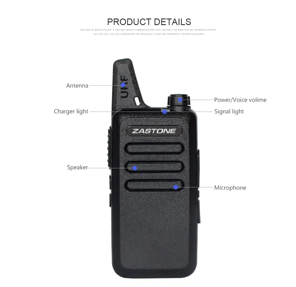 Zastone X6 черный UHF 400-470 МГц длинный диапазон радио мини портативный трансивер Ham радио hf трансивер портативная рация