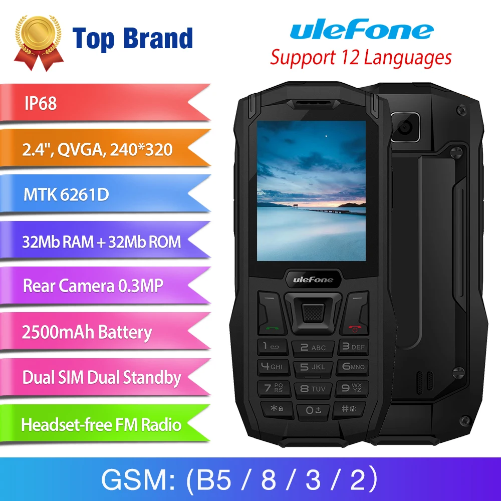 Ulefone прочный смартфон Броня мини Водонепроницаемый IP68 открытый Приключения