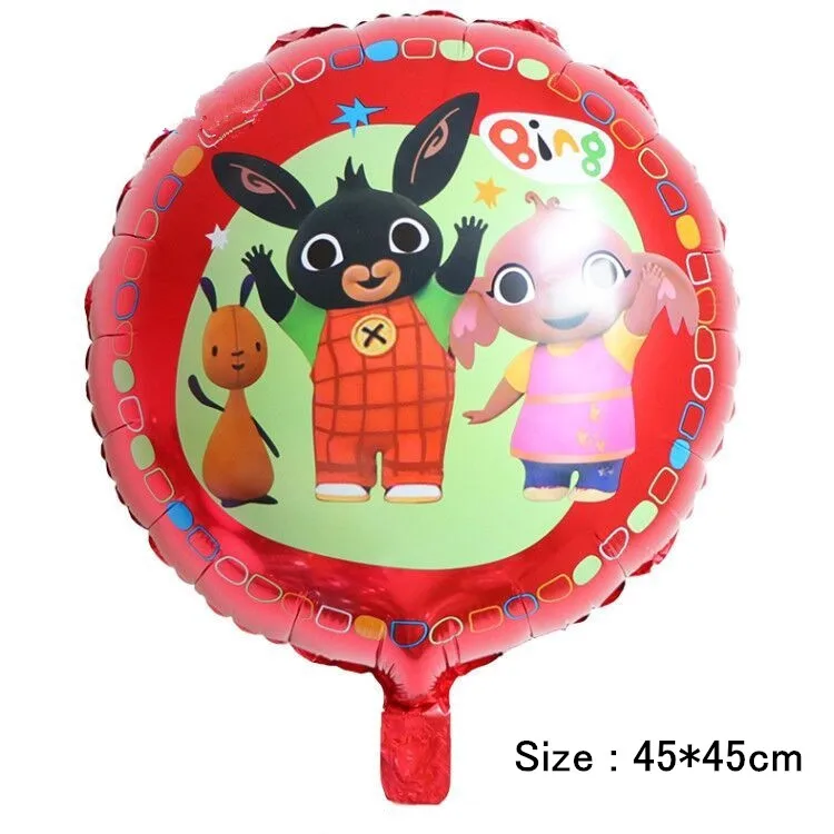 Красный 85*60 см дети bing игрушка-кролик День Рождения Алюминиевая фольга гелий черные красные воздушные шары вечерние украшения украшение детской питомца большой балон - Цвет: Красный