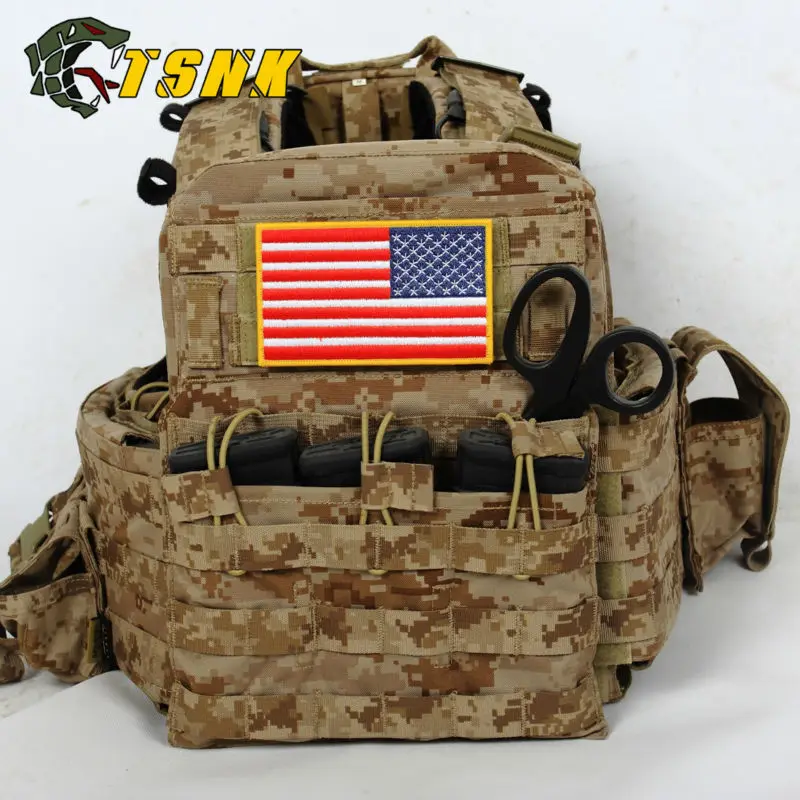 TSNK патч с вышивкой для любителей военных игр большой размер Флаг США арматура
