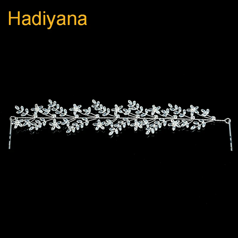 Тиара и корона HADIYANA новый свадебный зажим для волос кубический циркон женщин