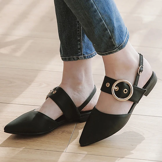 Женщины Лето Плоские Туфли 2017 Случайный Пряжки Ремня Моды Металлические