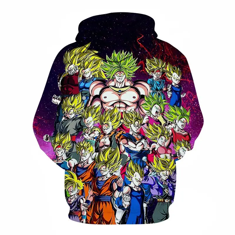 Dragon Ball Z Vegeta Resurrection толстовки для женщин и мужчин Аниме Супер Saiyan Goku/Majin Buu/Piccolo/Cell DBZ Толстовка