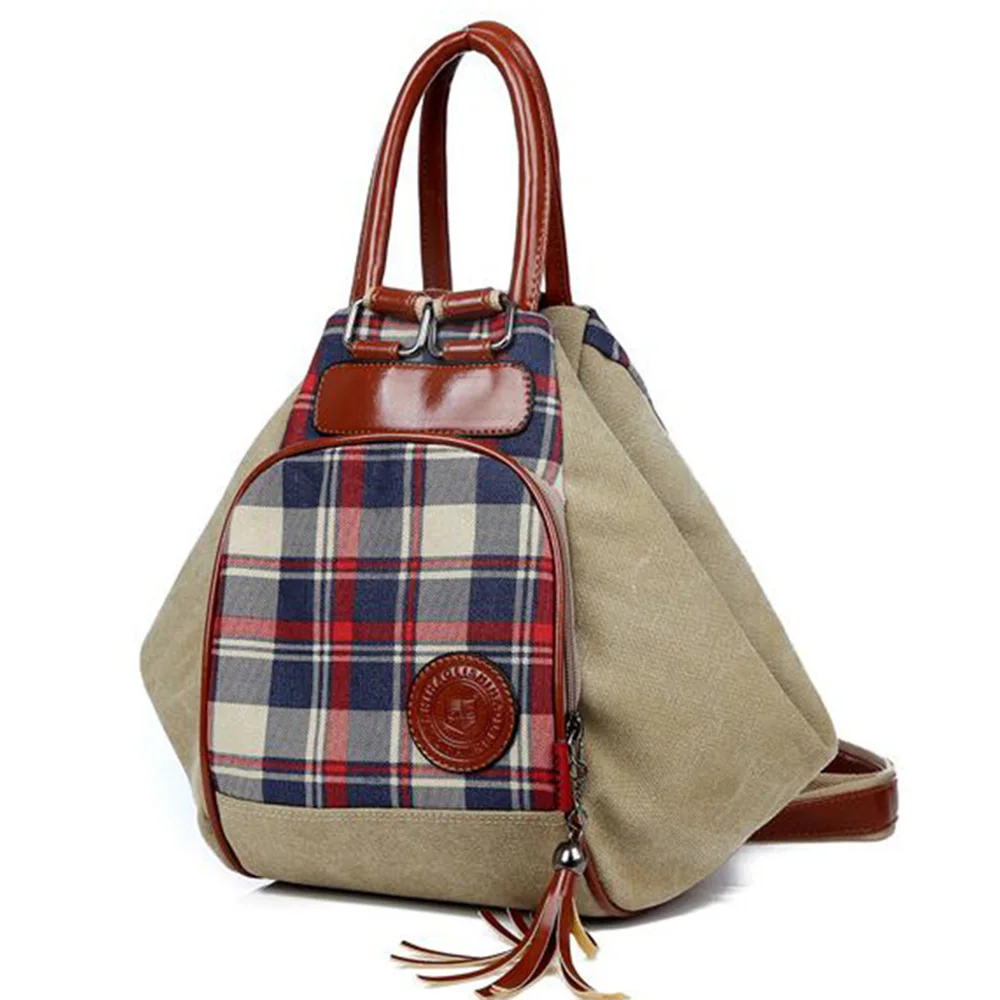 ORIS модные женские туфли сумки повседневные парусиновые плед одного плеча сумка