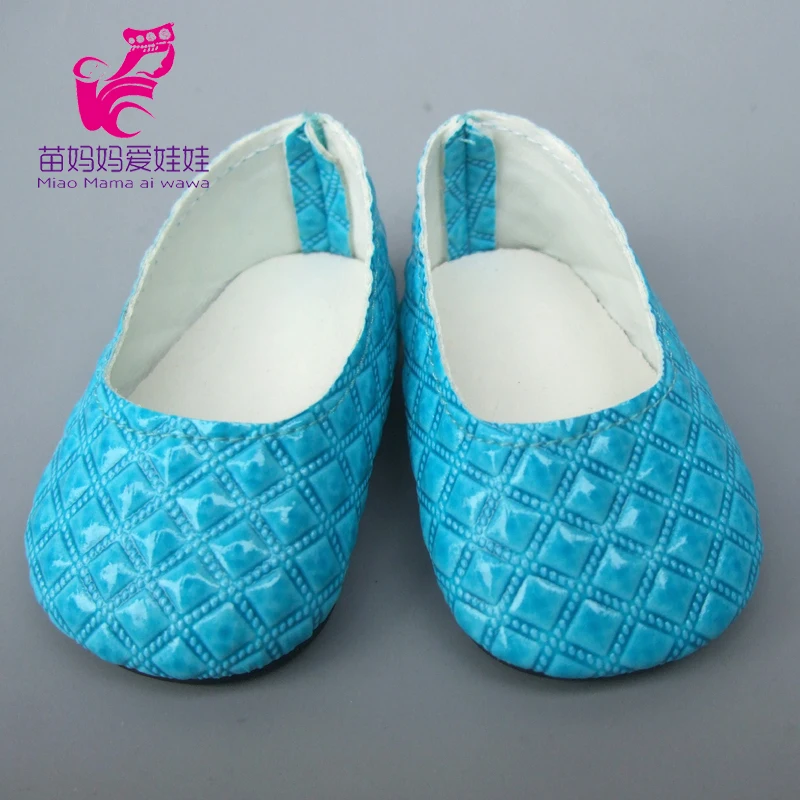 Обувь для куклы подходит 43 см голубого цвета плоская обувь принцессы 18 дюймов |