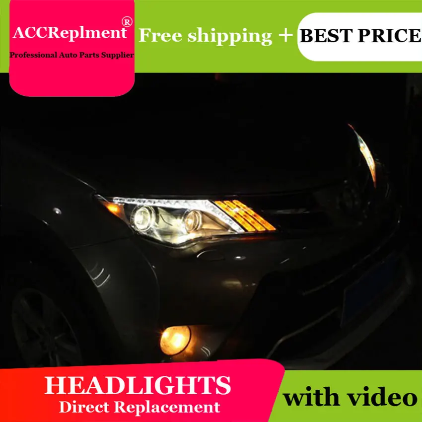 Авто. PRO для toyota RAV4 светодиодный ксеноновые фары стайлинга автомобилей 2013-2015 bi xenon
