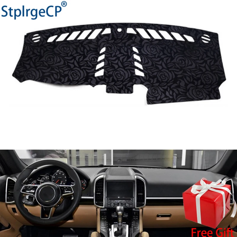 Нескользящая накладка на приборную панель автомобиля с рисунком розы dashmat
