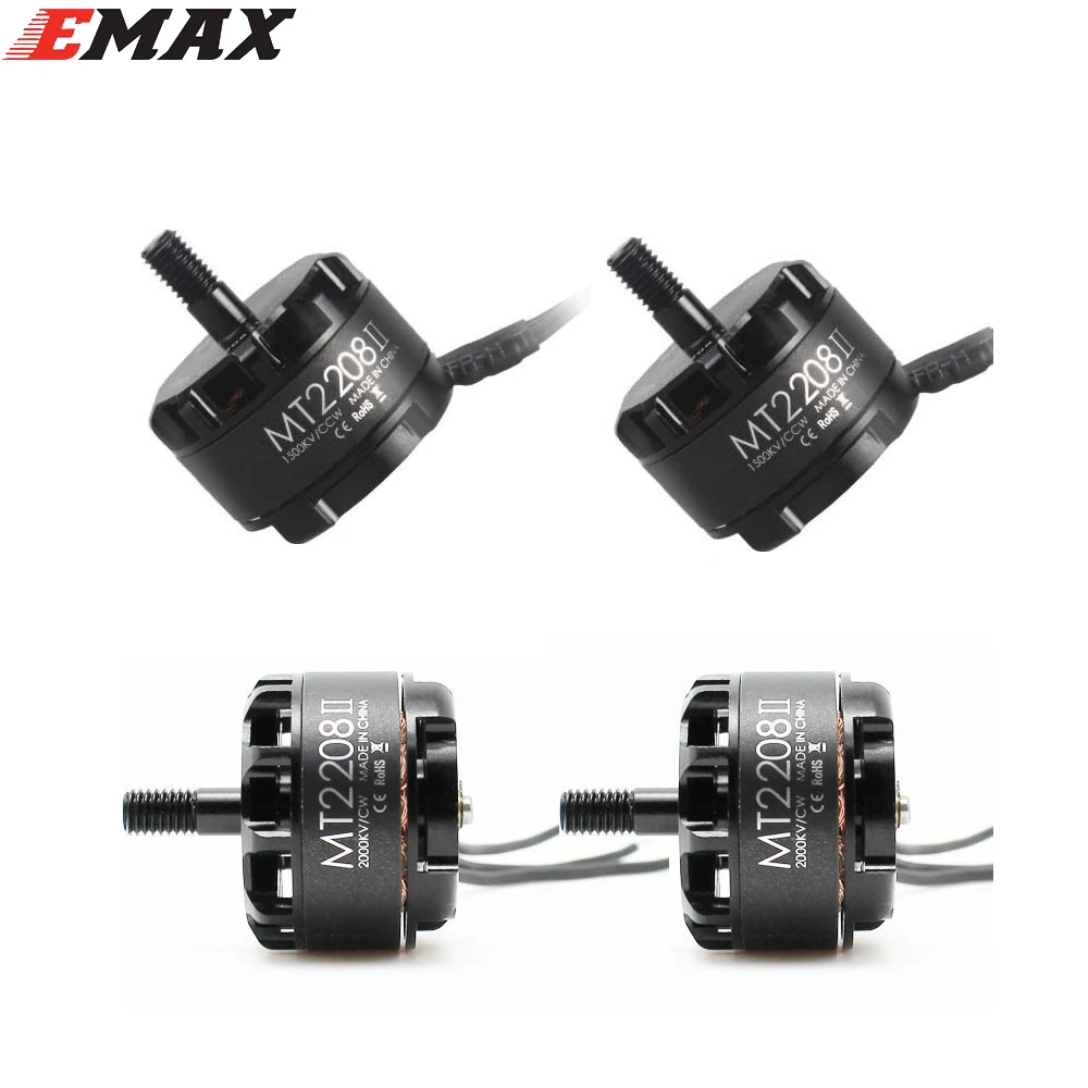 Радиоуправляемый двигатель оригинальный бесщеточный мотор EMAX MT2208II 1500KV/2000KV CW/CCW