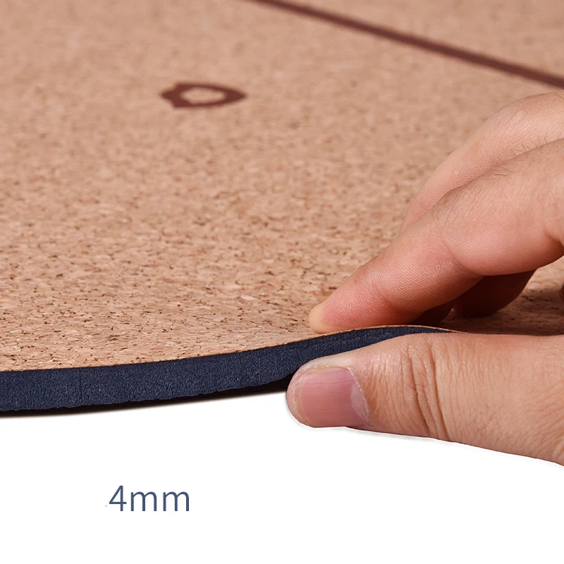 5MM TPE+Cork Yoga Mats Position Line Tasteless Non-slip Mat Lose Weight Body Building High-density Exercise Pilates Pad | Спорт и