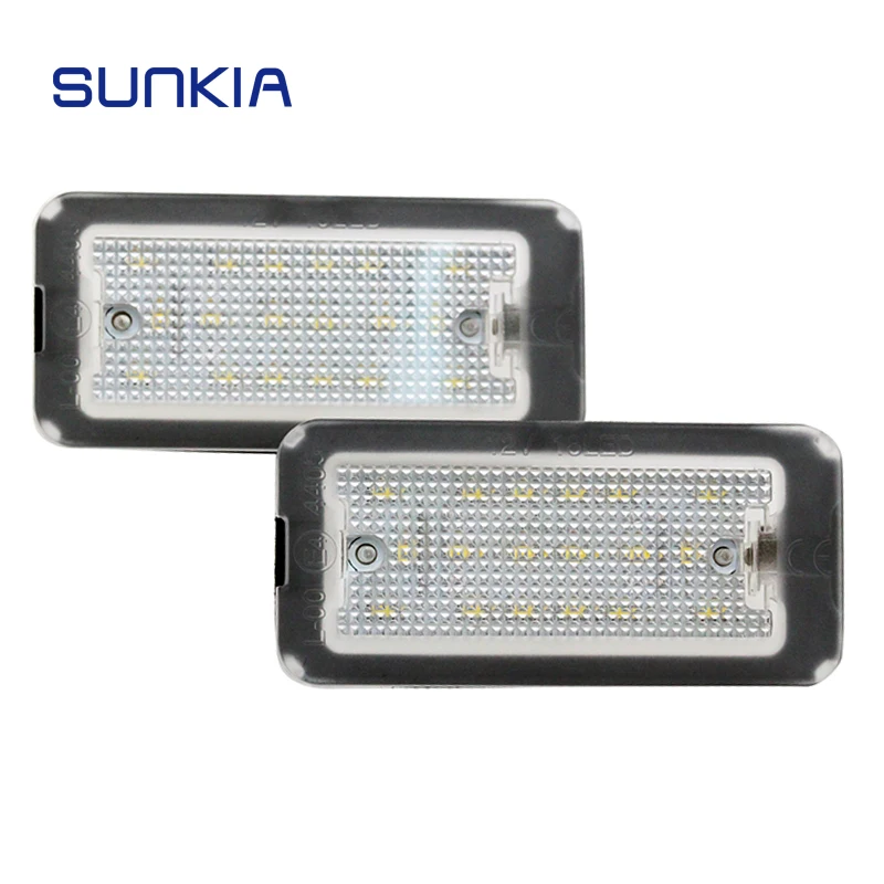 

2Pcs/Set SUNKIA LED License Plate Lamp Light for FIAT 500 500C 2009-2015 Car Styling Error Free Canbus Pure White