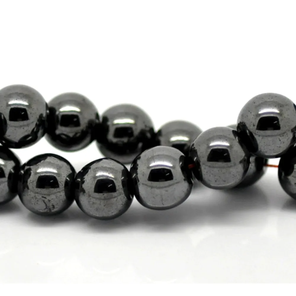 DoreenBeads создан гематит Круглые бусины 8 мм 40 см. Подходит для укладки около 50 шт.