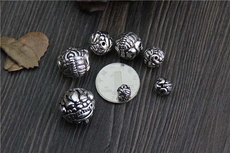S925 Thai silver DIY sterling silver Color jewelry lucky brave troops bead bracelet beads