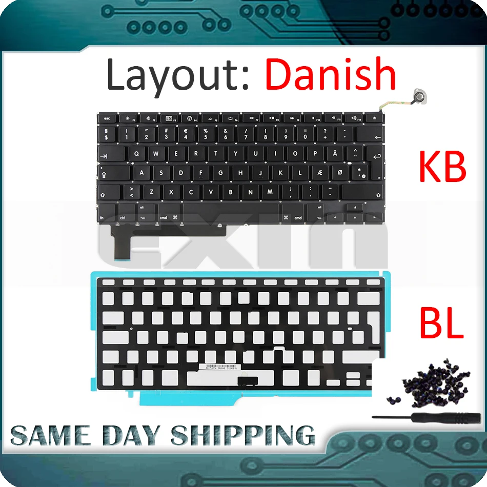 Новинка для Apple Macbook Pro 15 '&#x27A1286 Датская Denish Danmark DK клавиатура + Подсветка с