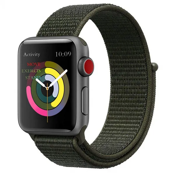 cargo khaki Цвет Напульсники для наручных часов Apple Watch Series 5/4/3/2/1 40 мм 44 спортивный бесшовный нейлон сменный ремешок для 38 мм 42 мм наручных часов iWatch, ремешок - Цвет ремешка: cargo khaki