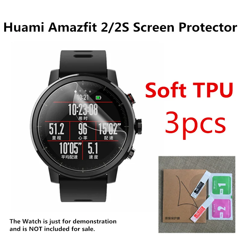 3 шт./лот Мягкий протектор экрана для Xiaomi Huami Amazfit 2 S умная Взрывозащищенная пленка