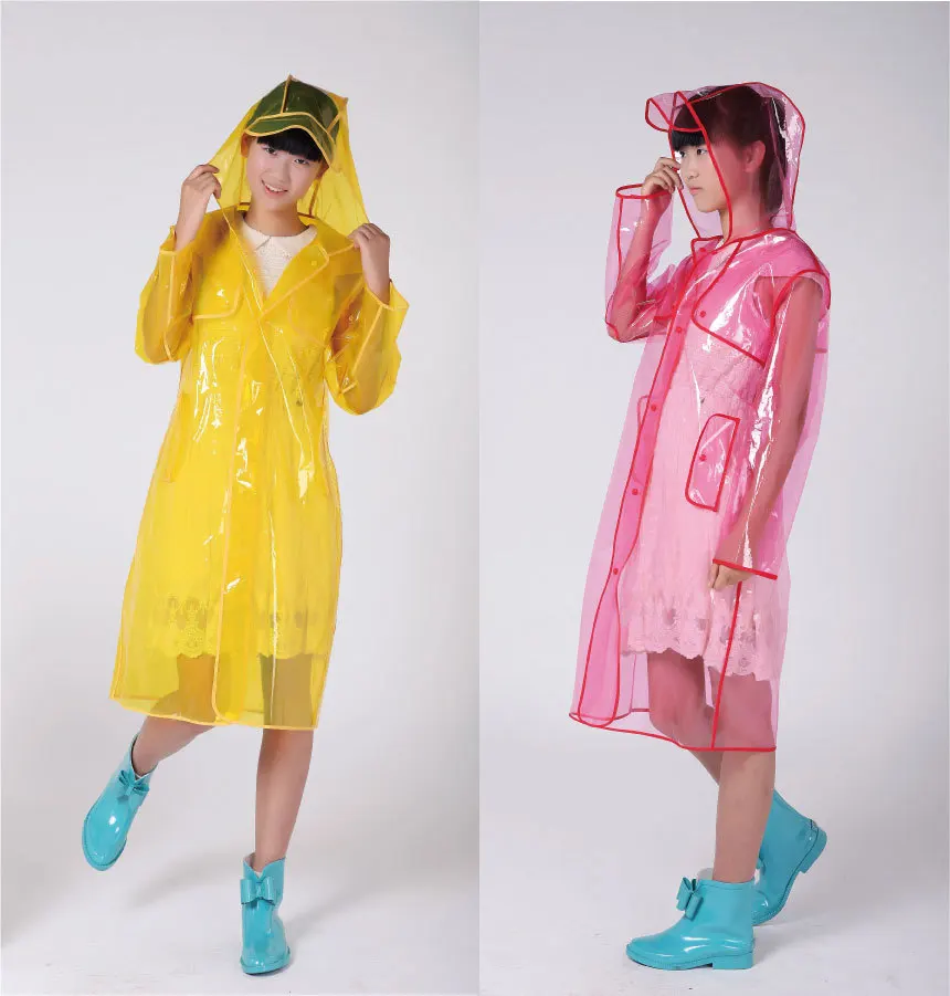 Бесплатная доставка Модный женский прозрачный плащ из ЭВА для путешествий