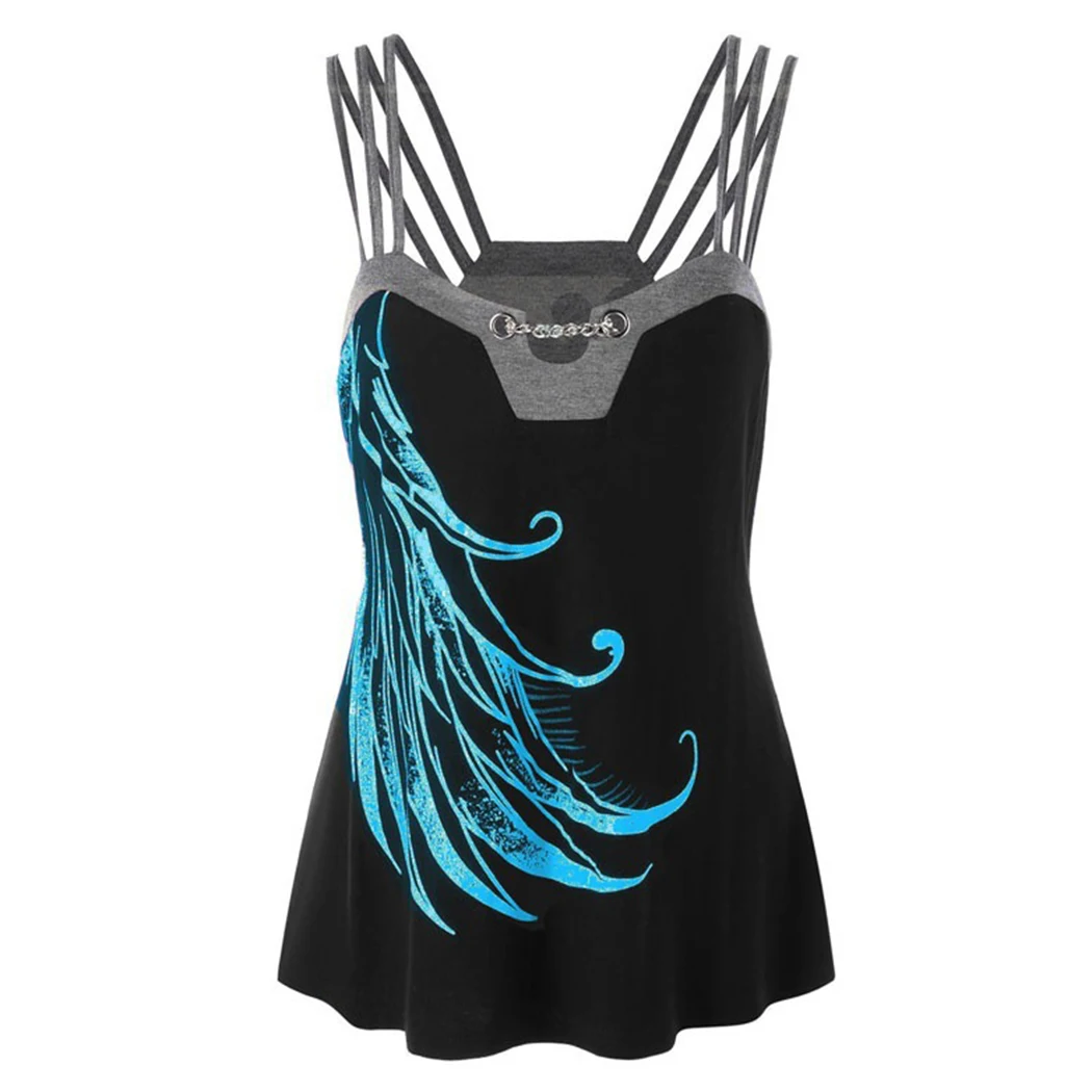 Женская обувь больших размеров Strappy бинты майка топы Летняя Блузка без рукавов