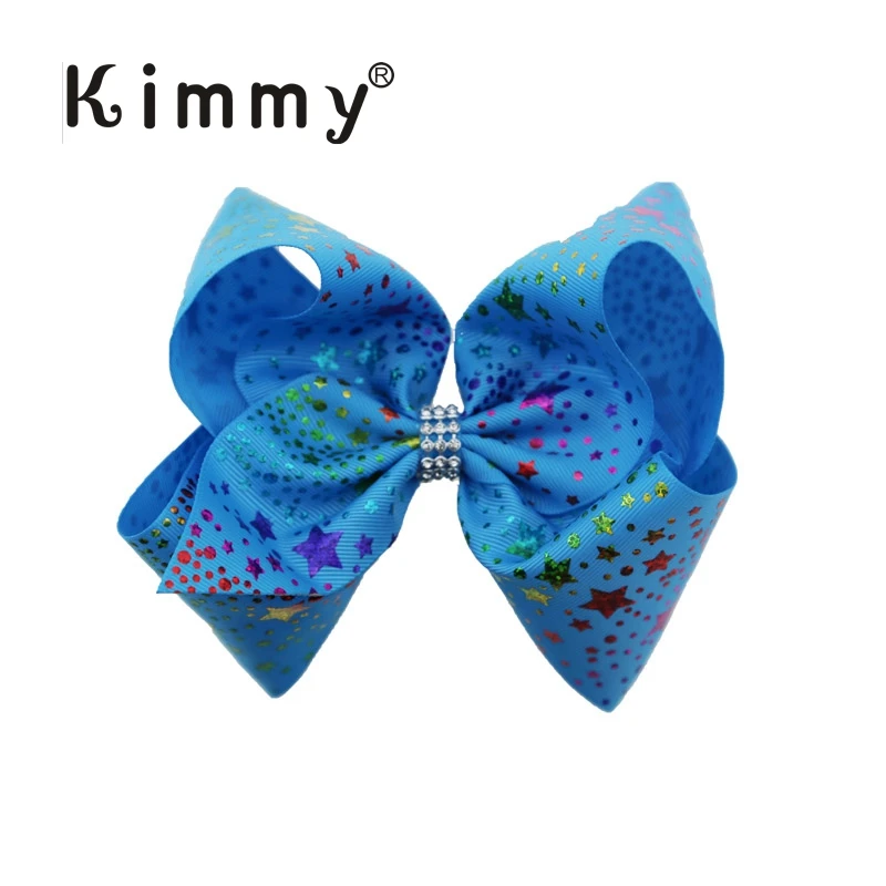 

Purple Ombre Star Grosgrain RIbbon Hair bow with Rhinestone Diamond for girls