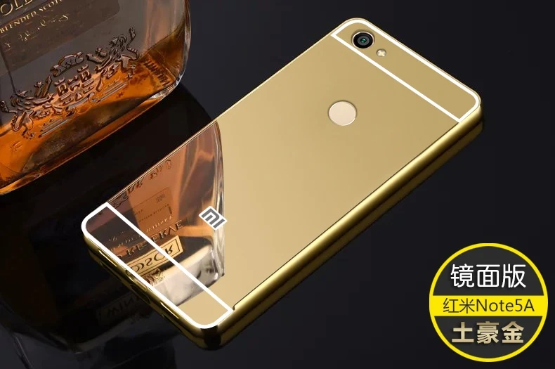 Для Xiaomi Redmi 6A ультра легкий металлический корпус с алюминиевой оправа из сплава, зеркальная задняя крышка для Xiaomi Redmi 6 Pro Redmi Note 7 Чехол