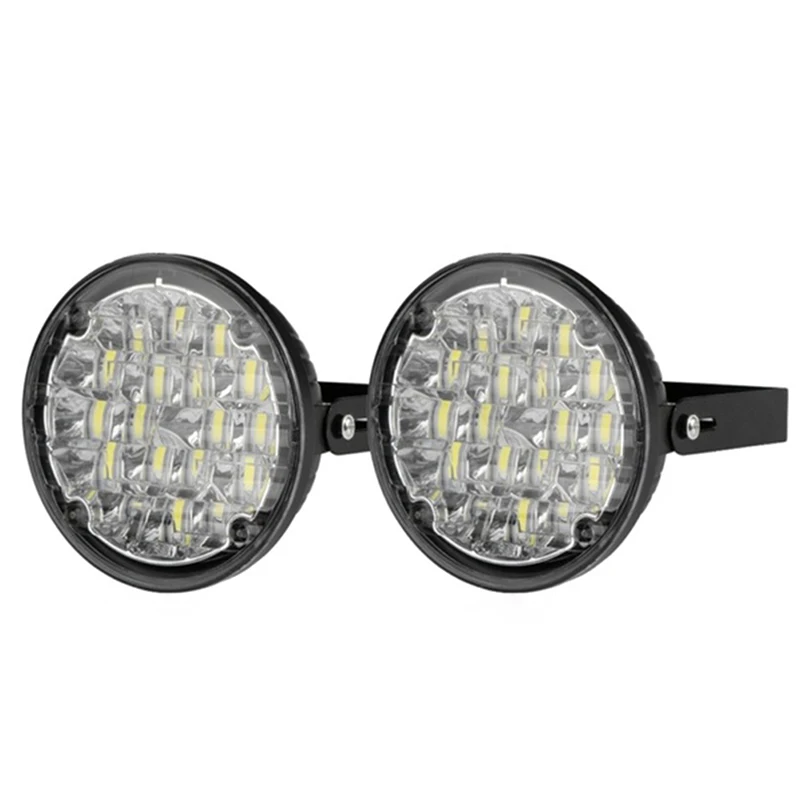 Новый 2X 12V 18 DRL Противотуманные лампы Яркий белый светодиодный круглый прокат для