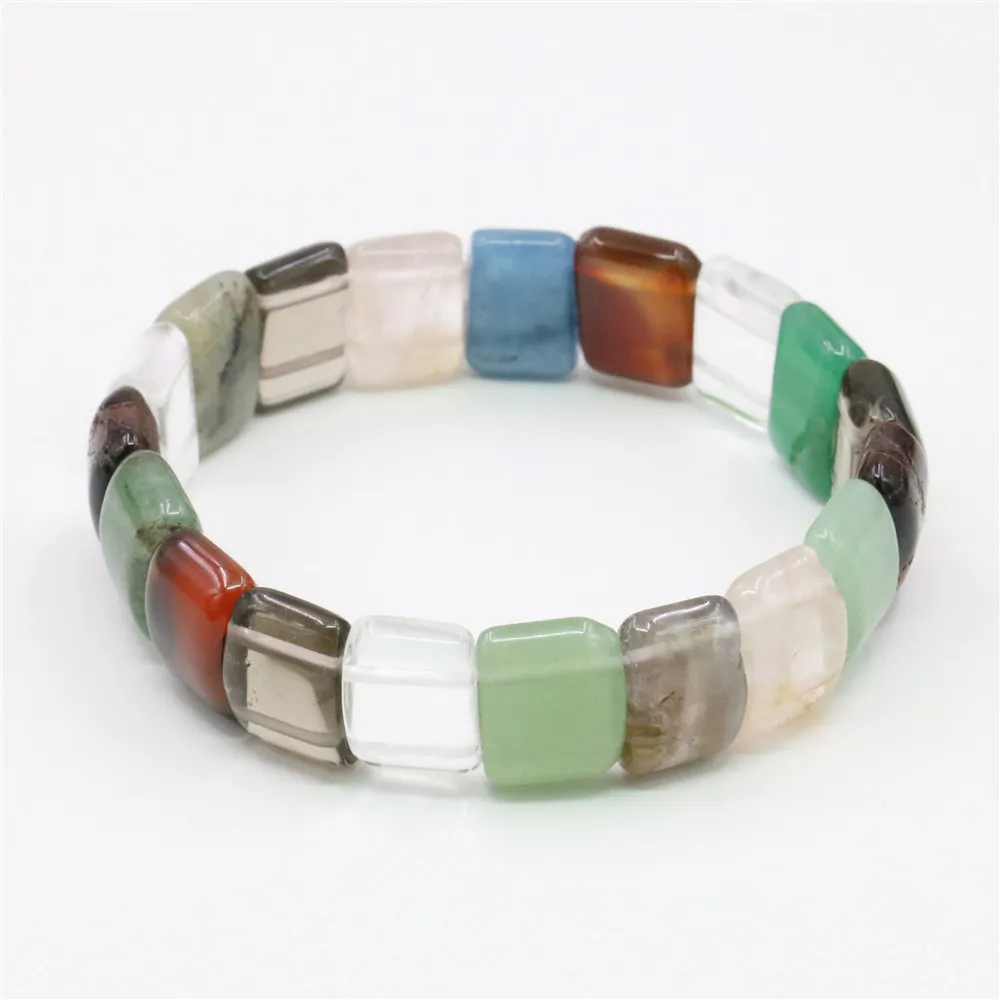 Multicolor Crystal Bracelet Jades Tiger Eye Natural Stone Women Girl Gifts DIY Hand Made Ornaments Fashion Jewelry Making Design | Украшения