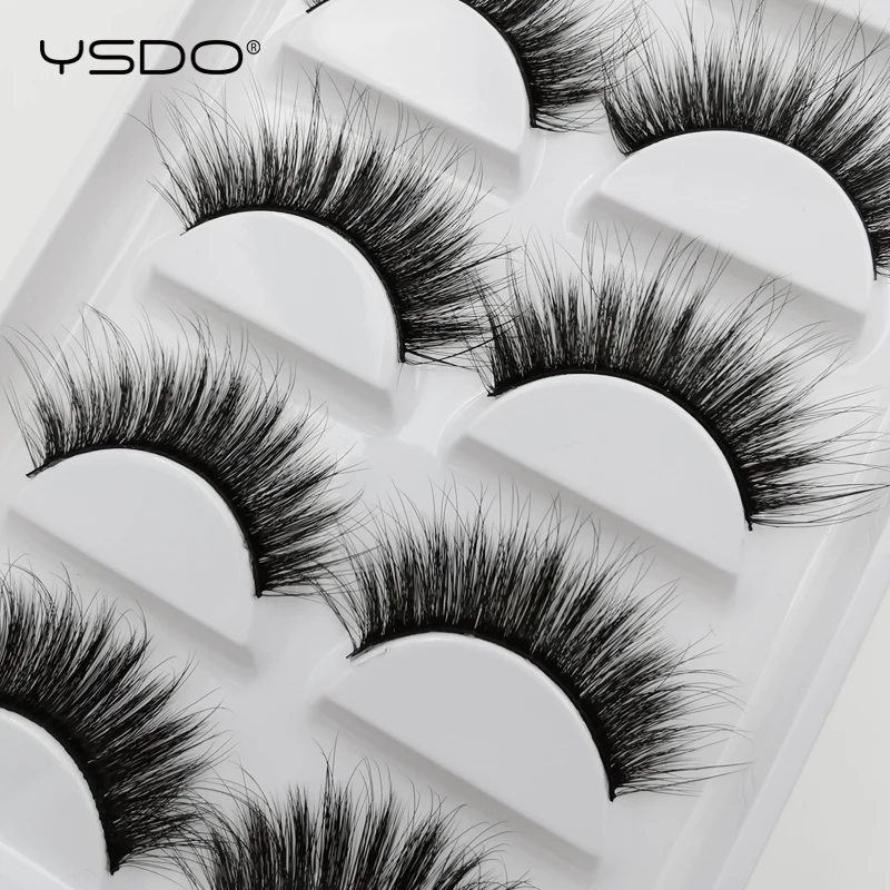 YSDO 5 пар норковых ресниц натуральные длинные 3d норковые ресницы cilios maquiagem