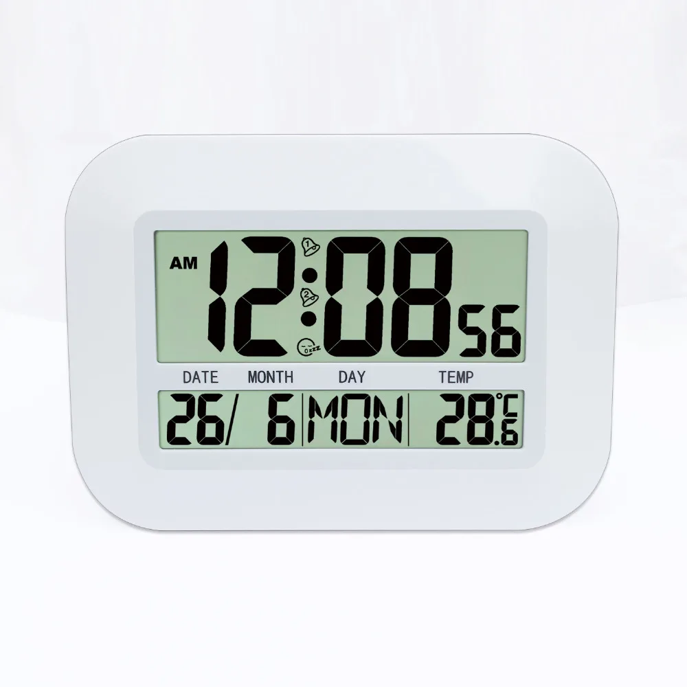 JIMEI H149 простые цифровые настенные часы с ЖК дисплеем настольные будильником