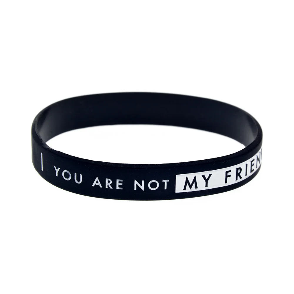 

OBH 50PCS You are not My Friend You are My Brother Silicone Rubber Wristband