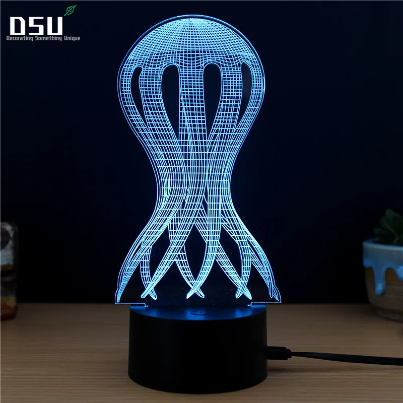 3D светодио дный USB светодиодный визуальный креативный ночник модный спальный