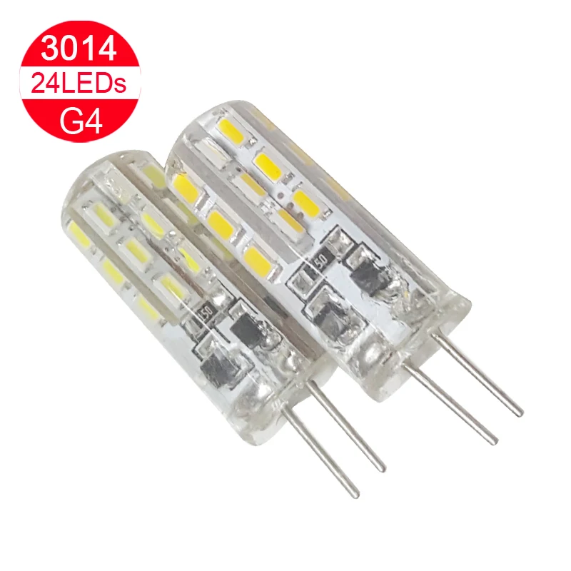 LINYEE G4 Светодиодная лампа DC12V мини светодиодная 3014SMD 24 светодиода AC220V 360 градусов